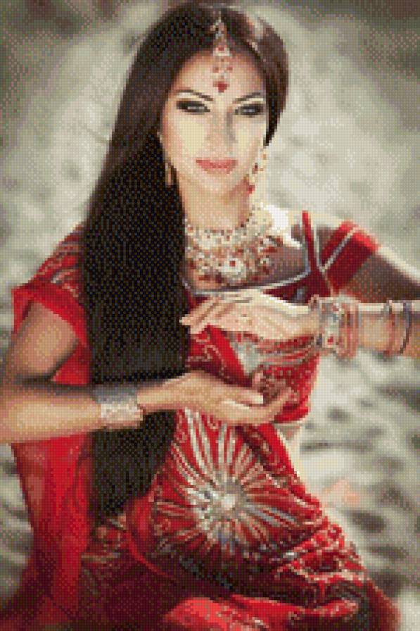 индианка - индия, девушка, красный - предпросмотр