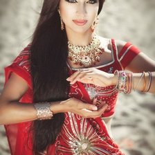 Схема вышивки «индианка»