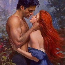 Схема вышивки «Влюбленые»