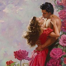 Схема вышивки «Влюбленые»