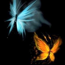 Схема вышивки «fluturi apa foc»