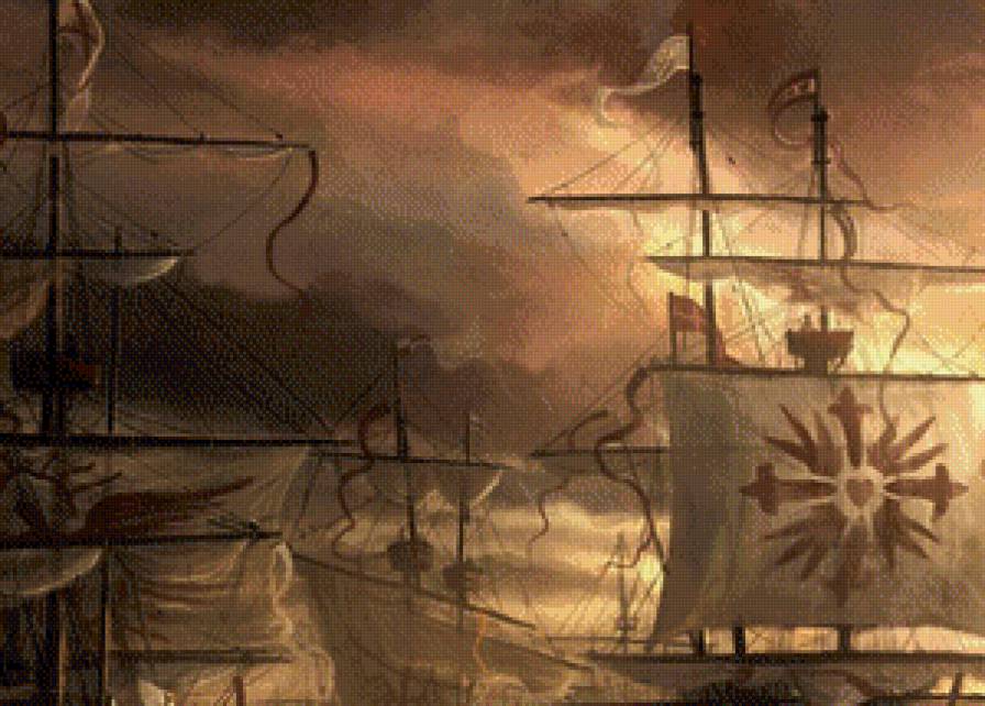 "Морской бой" часть 1 верх - корабли, море - предпросмотр