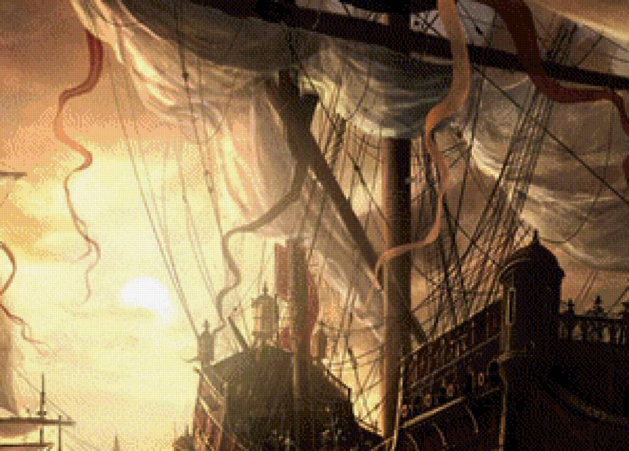 "Морской бой" часть 2 верх - море, корабли - предпросмотр