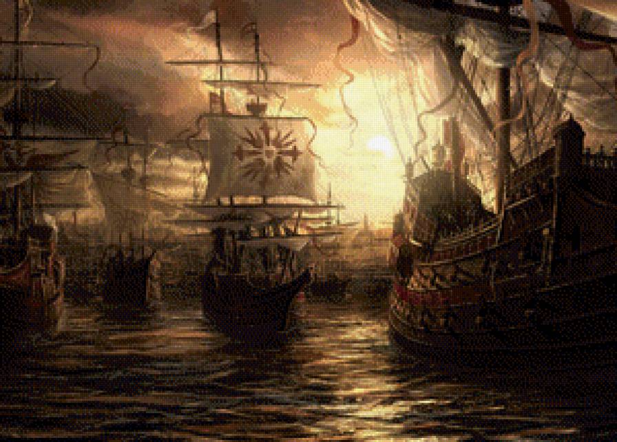 Морской бой - море, корабли - предпросмотр