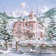 Схема вышивки «Серия "Зимний пейзаж"»