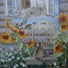 Схема вышивки «Разморило...»