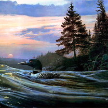 Схема вышивки «Северное озеро»