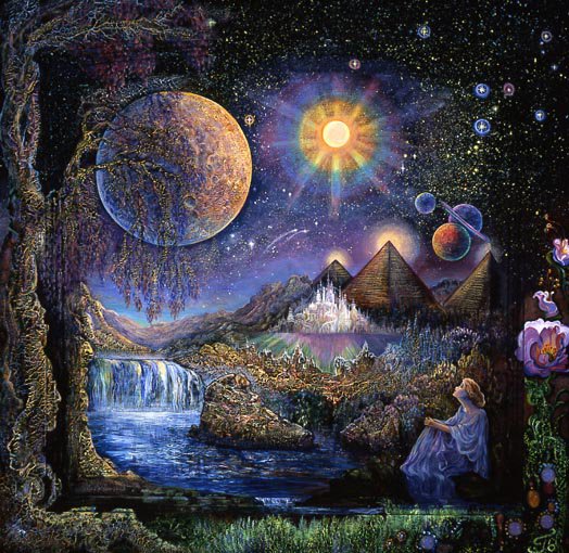 Серия "Сказочный мир" - пейзаж, девушка, река - оригинал