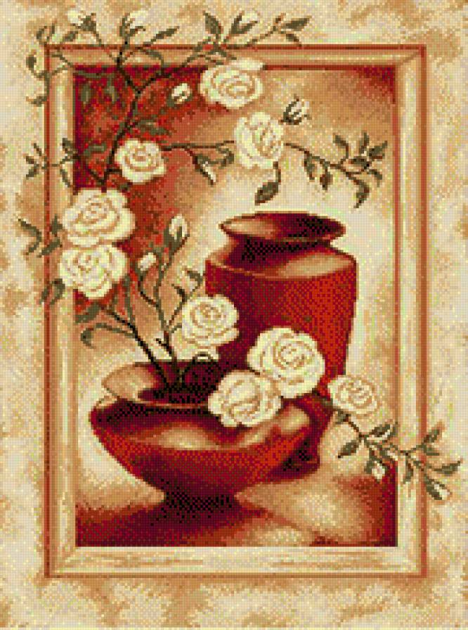 натюрморт с цветами - натюрморт, цветы, картина, картины - предпросмотр