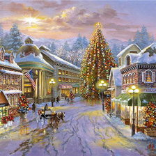 Схема вышивки «Предновогодняя ночь»