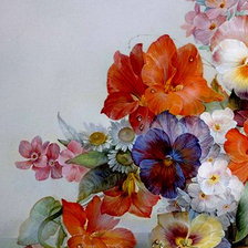 Схема вышивки «букетик часть 1»