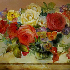 Схема вышивки «летний букет»