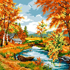 Схема вышивки «пейзаж»