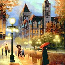 Схема вышивки «дождливый день»