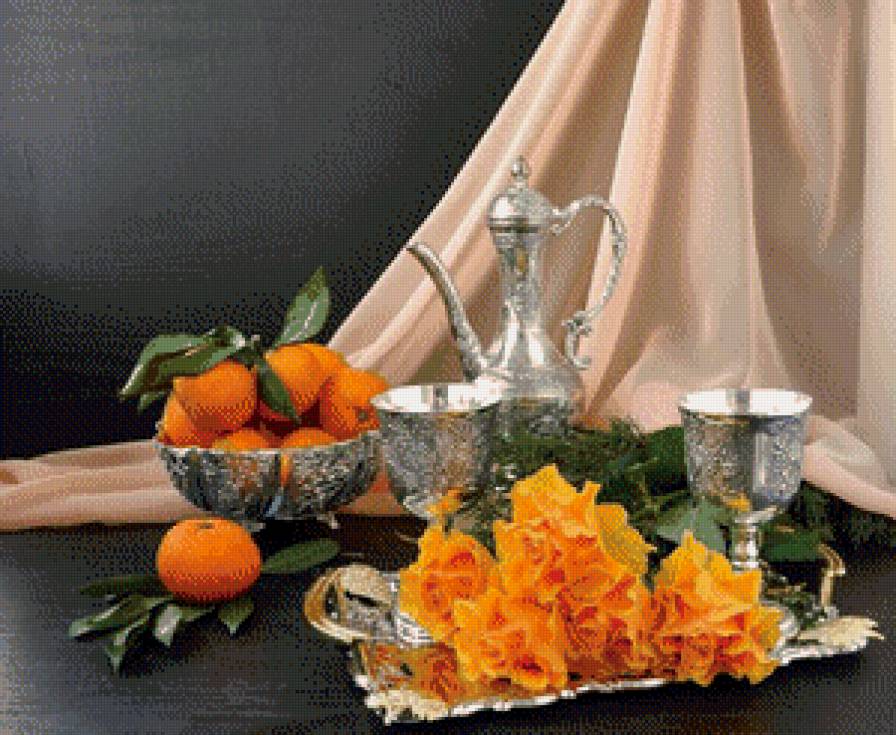 оранжевое - натюрморт - предпросмотр