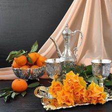 Схема вышивки «оранжевое»