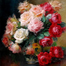 Схема вышивки «букет роз»