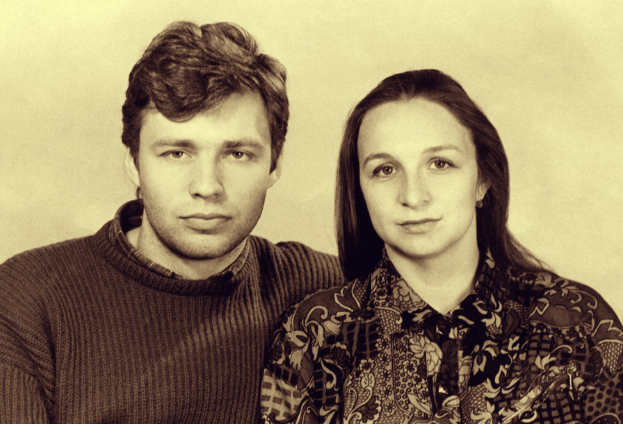 Папа и мама вариант сепия - папа, сепия, мама - оригинал