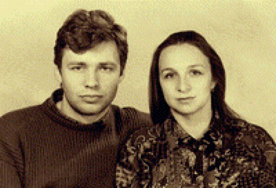 Папа и мама вариант сепия - мама, сепия, папа - предпросмотр