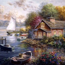 Схема вышивки «Серия "Летний пейзаж"»