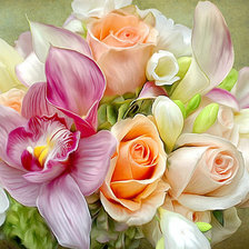 Схема вышивки «Нежный букет.»