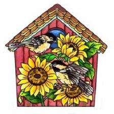 Схема вышивки «синицы»