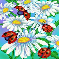 Схема вышивки «ромашки»