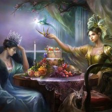 Схема вышивки «ужин»