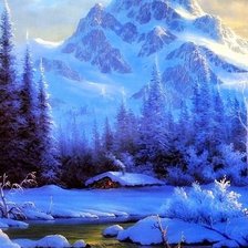 Схема вышивки «зима»