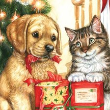 Схема вышивки «домашние любимцы»