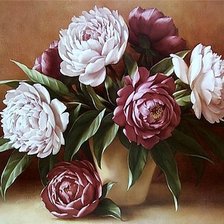 Схема вышивки «Букет пионов»