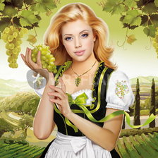 Схема вышивки «сбор винограда»