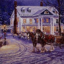 Схема вышивки «Серия "Зимний пейзаж"»