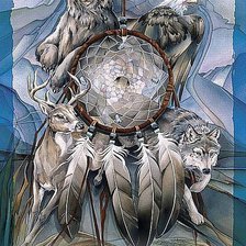 Схема вышивки «Тотем "Лесные животные"»