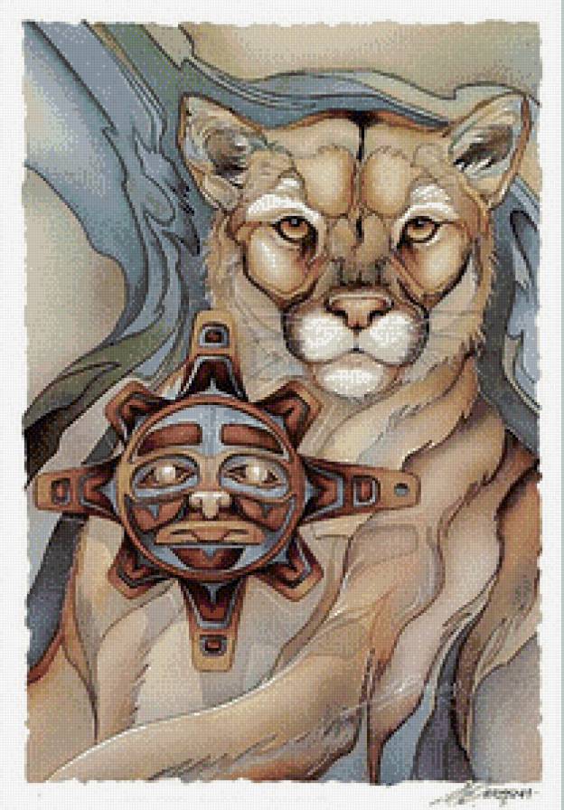 Тотем "Пума" - животные, пума - предпросмотр