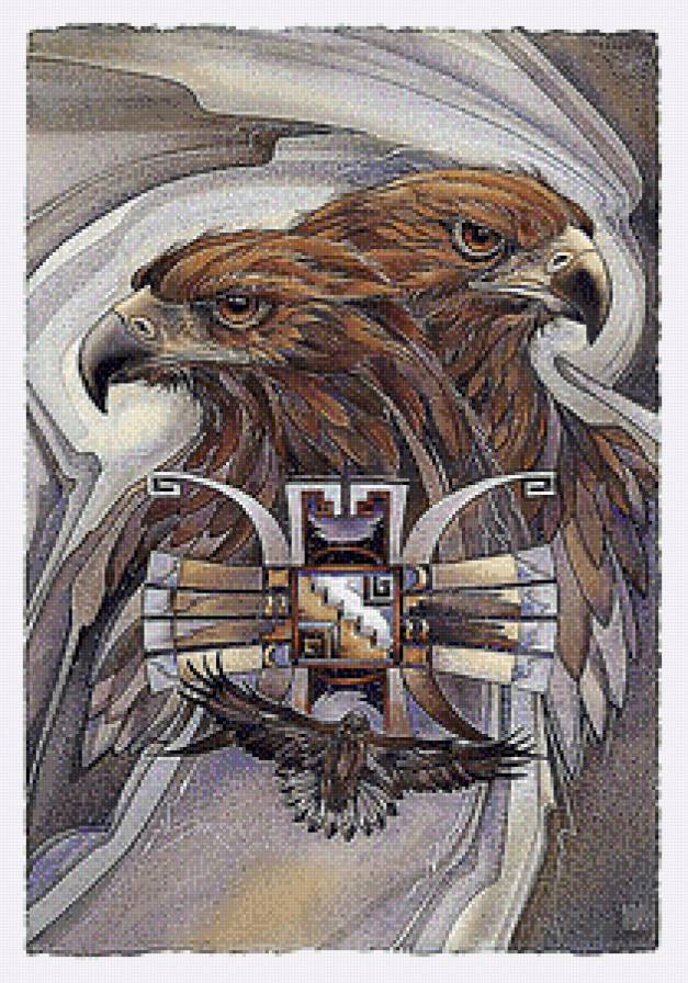 Тотем "Ястребы" - ястребы, птицы - предпросмотр