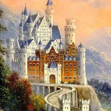 Схема вышивки «белый замок»