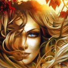 Схема вышивки «Девушка-осень»