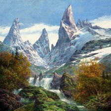 Схема вышивки «Горный пейзаж»