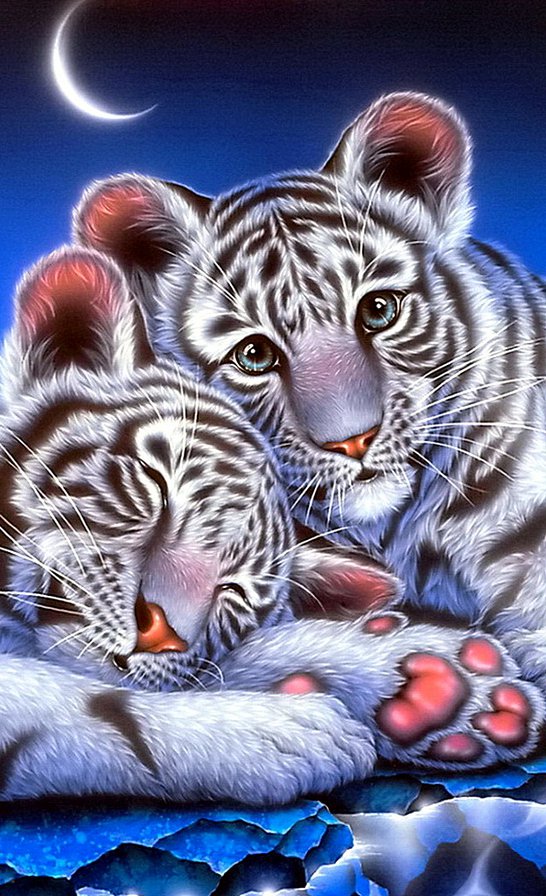 Тигрята - тигрята, тигры, животные - оригинал