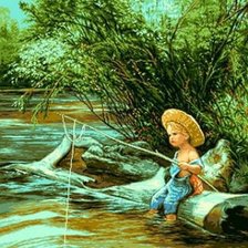 Схема вышивки «Рыбак»