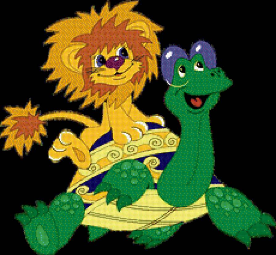 черепаха и львенок - детское, мультик - предпросмотр