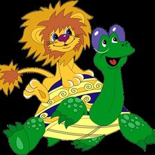 Схема вышивки «черепаха и львенок»