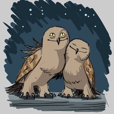 Схема вышивки «совушки»