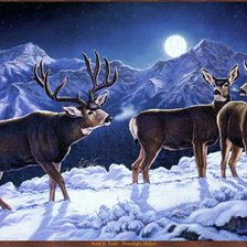 Схема вышивки «Олени»