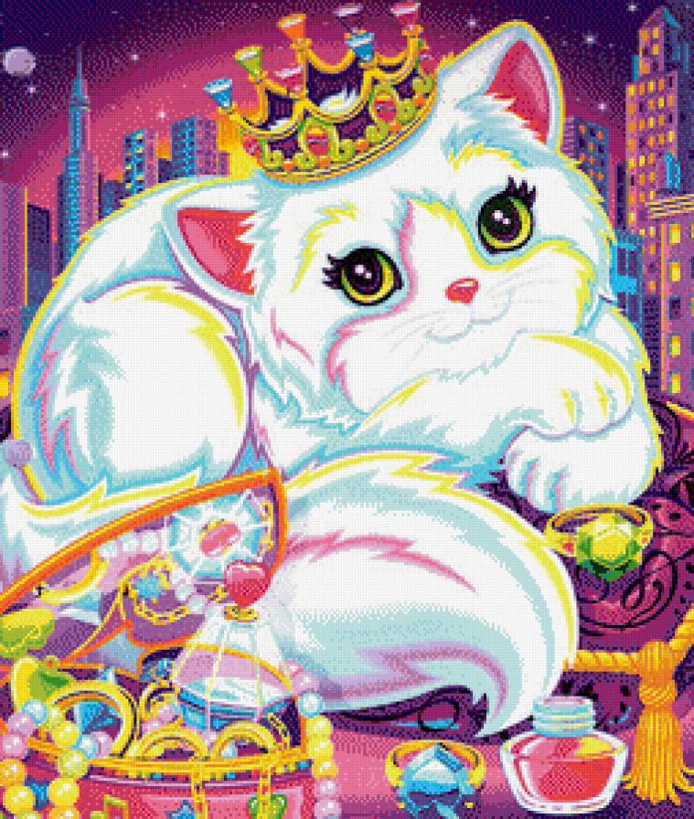 Её величество Кошка - сказка, животные, королева, кошки - предпросмотр