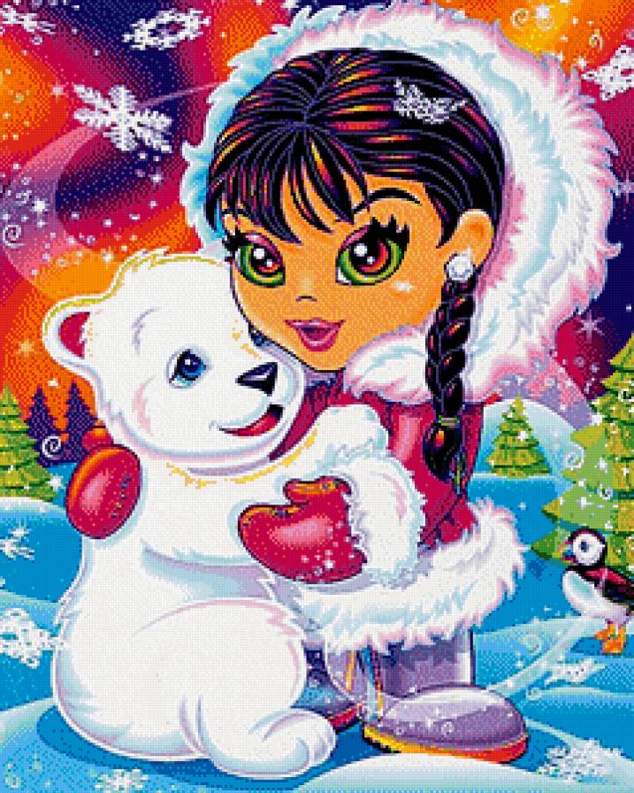 Полярная дружба - друзья, мишка, сказка, девочка - предпросмотр