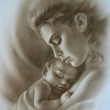 Схема вышивки «Мать и дитя»