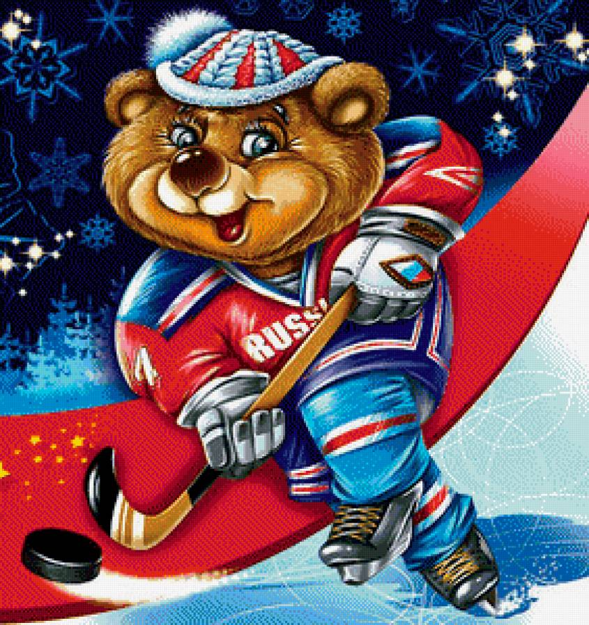 Олимпиада-2014 - мишка, олимпиада, спорт, сочи, коньки, хоккей - предпросмотр