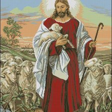 Схема вышивки «иисус»